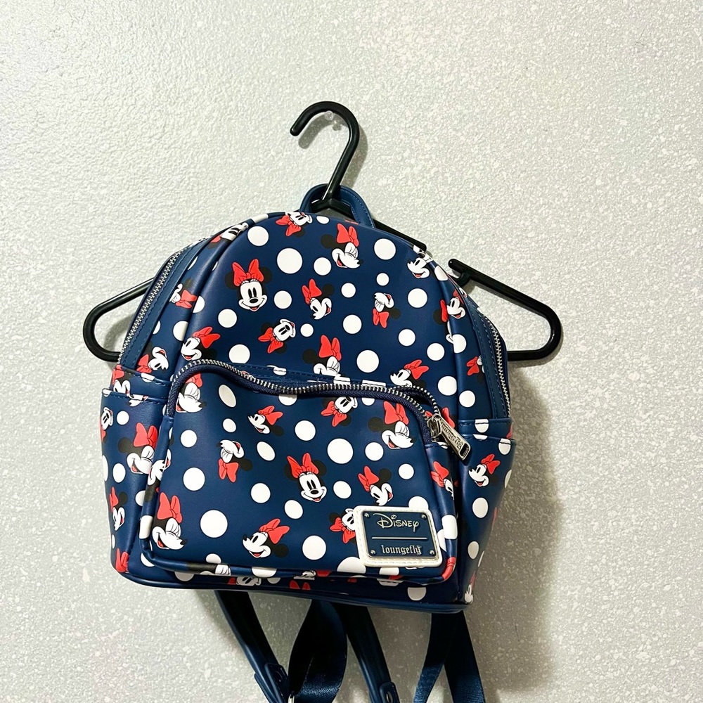Loungefly Women's Disney Minnie Mouse Polka Dot Blue Backpack